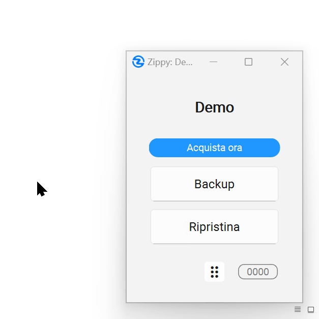 Interfaccia principale di Zippy